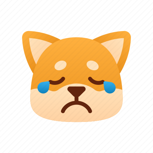 Sad, shiba inu, emoji, emotional, unhappy, sadness, worried icon - Download on Iconfinder