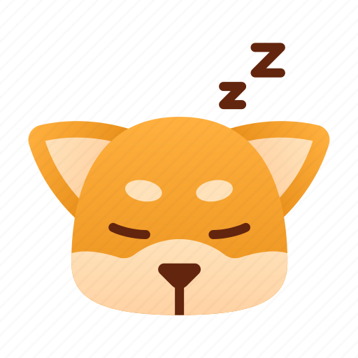 Sleeping, shiba inu, emoji, emotional, sleep, rest, snoring icon - Download on Iconfinder