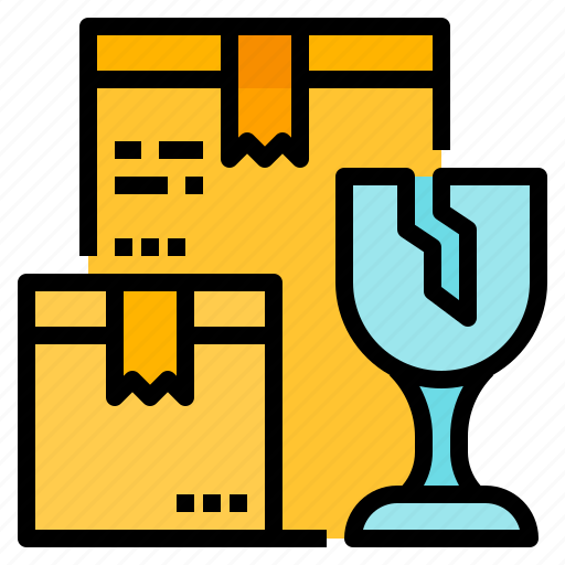 Broken, fragile, glass, logistic, parcel icon - Download on Iconfinder