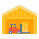 building, factory, forklift, lift, store