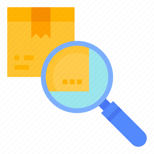 Inspection, magnifier, search, shipping, validate icon - Download on Iconfinder