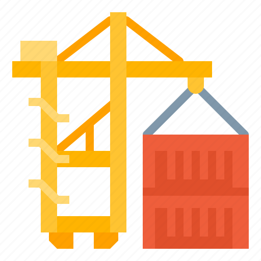 Container, crane, port, shipping, transport icon - Download on Iconfinder