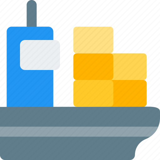 Cargo, boxes, transportation, ship icon - Download on Iconfinder