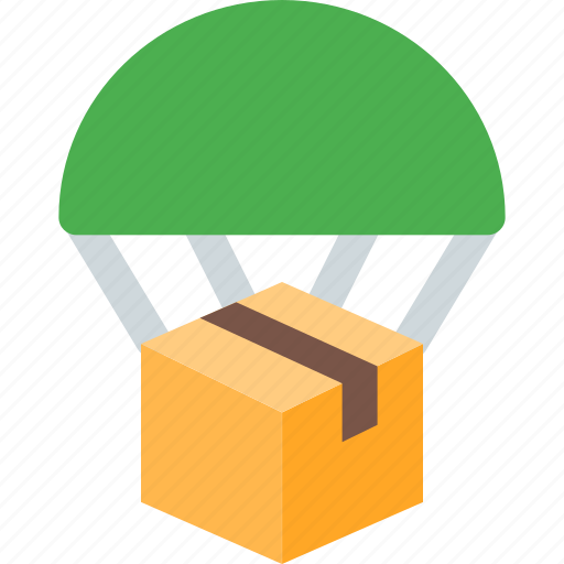 Parachute, delivery, box, logistic icon - Download on Iconfinder