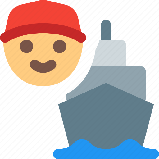 Ship, cargo, transportation, man icon - Download on Iconfinder