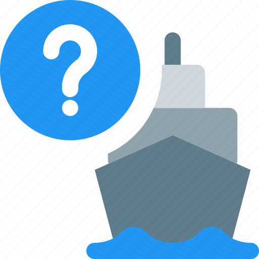 Ship, cargo, question mark, transportation icon - Download on Iconfinder