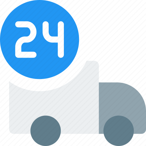 Truck, shipping, 24 hours, vehicle icon - Download on Iconfinder