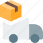 truck, box, package, vehicle 