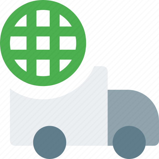 Truck, globe, transport, international icon - Download on Iconfinder