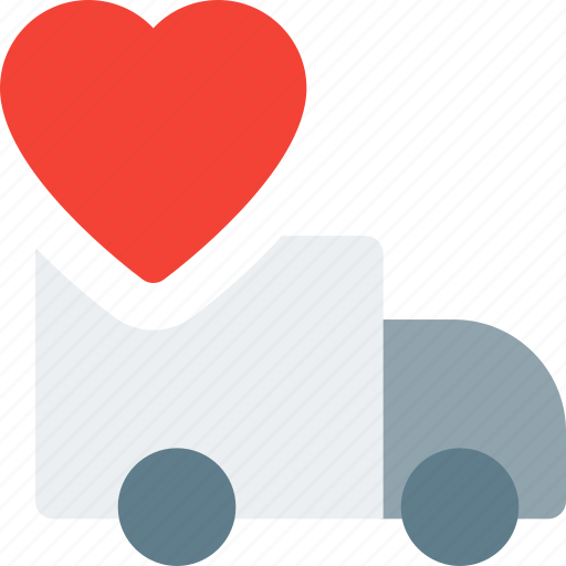 Truck, heart, transport, delivery icon - Download on Iconfinder