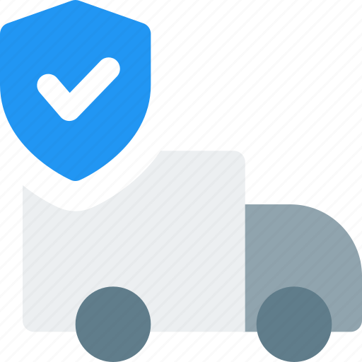 Truck, shield, shipping, tick mark, vehicle icon - Download on Iconfinder