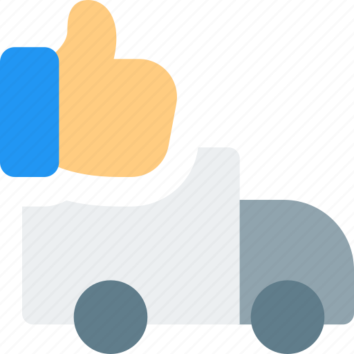 Truck, thumbs up, vehicle, transport icon - Download on Iconfinder