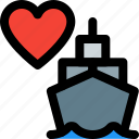 ship, heart, sea, cargo