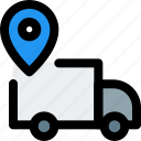 truck, pin, shipping, navigation