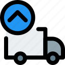 truck, shipping, arrow, direction