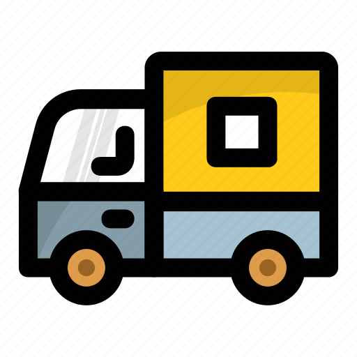 Cargo truck, industrial truck, logistic truck, shipping van, trailer van icon - Download on Iconfinder