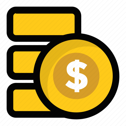 Coins stack, currency coin, dollar coins, dollars pile, money icon - Download on Iconfinder