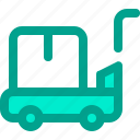 box, delivery, package, trolley