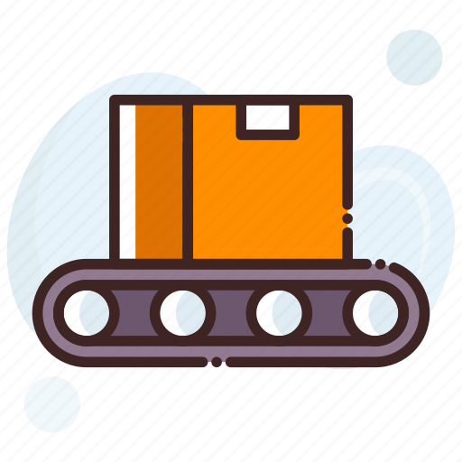Conveyor belt, delivery box, logistic package, package sorting, shipping box icon - Download on Iconfinder