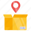 parcel location, parcel direction, package location, package direction, geolocation 