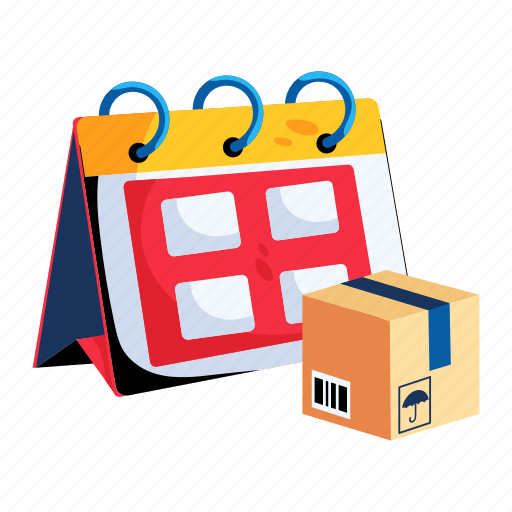 Delivery scheduled, delivery date, delivery plan, delivery day, delivery reminder illustration - Download on Iconfinder