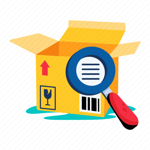 Parcel tracking, check parcel, parcel monitoring, order checking, product barcode illustration - Download on Iconfinder