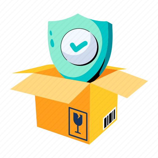 Delivery insurance, safe delivery, parcel insurance, reliable shipping, safe shipping illustration - Download on Iconfinder