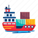 freight vessel, cargo ship, cargo boat, container ship, ocean freight 