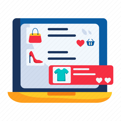 Online clothing, buy online, buy shirt, clothing website, ecommerce website illustration - Download on Iconfinder