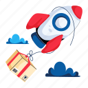 rocket delivery, fast delivery, air delivery, parcel delivery, air shipping 