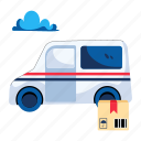 cargo van, delivery van, courier van, shipping van, delivery vehicle 