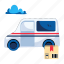cargo van, delivery van, courier van, shipping van, delivery vehicle 