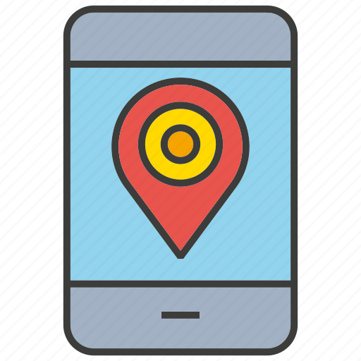 Gps, location, map, mobile, phone, pin, tracking icon - Download on Iconfinder