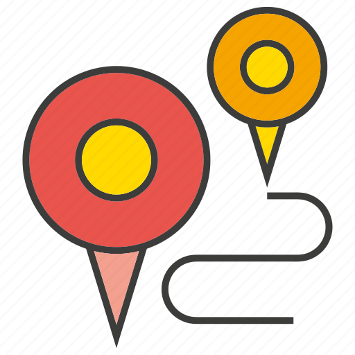 Location, map, map pin, path, pin, route icon - Download on Iconfinder