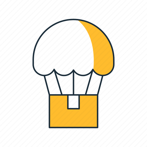 Box, delivery, logistic, parachute, parcel, shipping icon - Download on Iconfinder