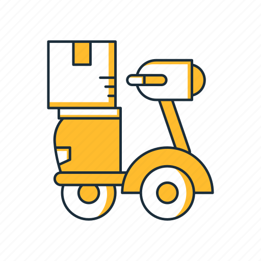 Bike, delivery, logistics, scooter, transport icon - Download on Iconfinder