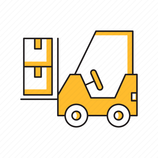 Cargo, delivery, forklift, logistics, transportation icon - Download on Iconfinder