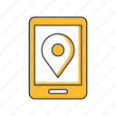 gps, location, map pin, smartphone, tracking