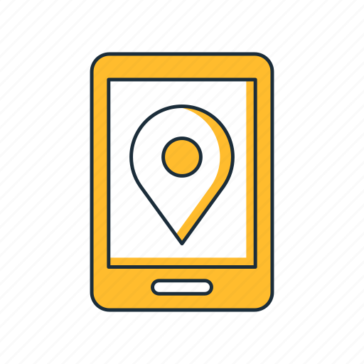 Gps, location, map pin, smartphone, tracking icon - Download on Iconfinder