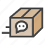 chat, shipping, box, delivery, package, bubble 