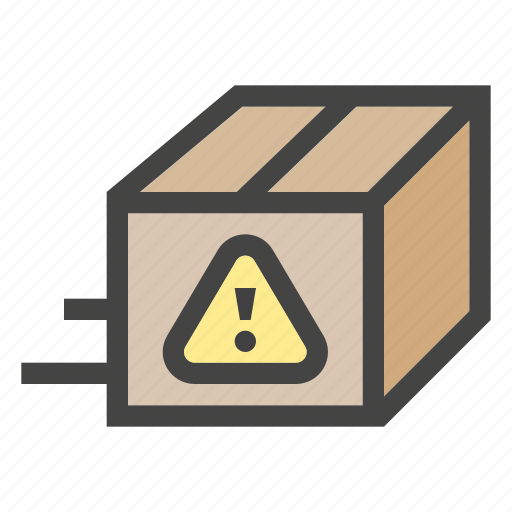 Warning, box, shipping, delivery, package, transport icon - Download on Iconfinder