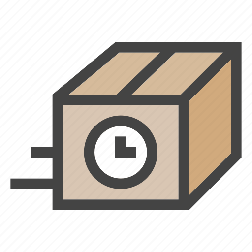 Time, watch, clock, timer, box, shipping, delivery icon - Download on Iconfinder