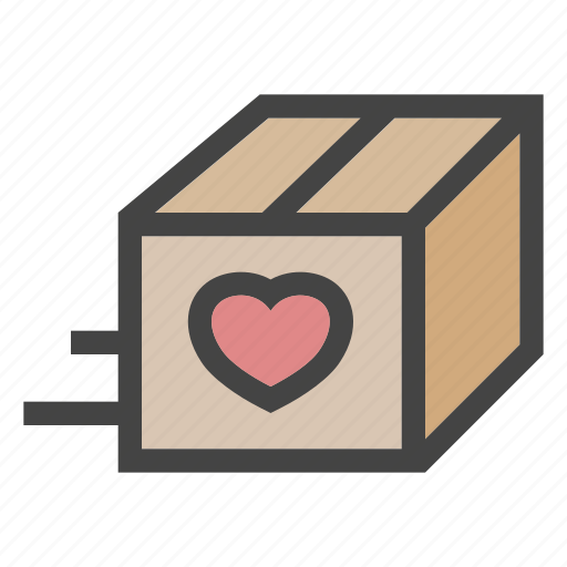 Heart, box, shipping, love, valentine, delivery, transport icon - Download on Iconfinder