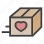 heart, box, shipping, love, valentine, delivery, transport 