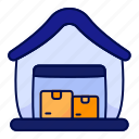warehouse, package, delivery, home, parcel