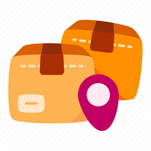 Pakcage, location, shipping, route, pin, deliver icon - Download on Iconfinder