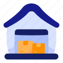 warehouse, package, delivery, home, parcel