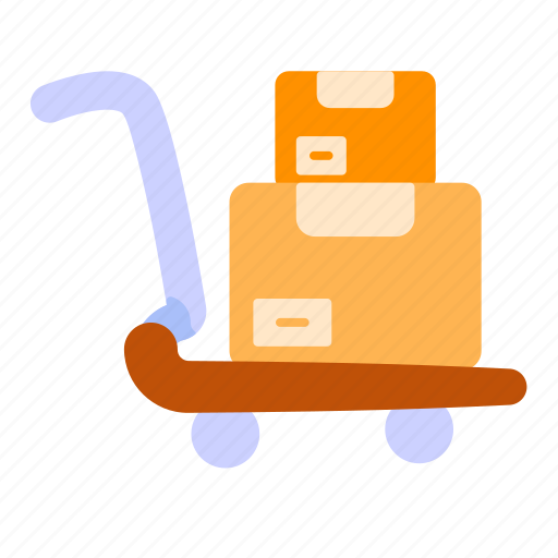 Trolley, cart, package, delivery, shipping icon - Download on Iconfinder