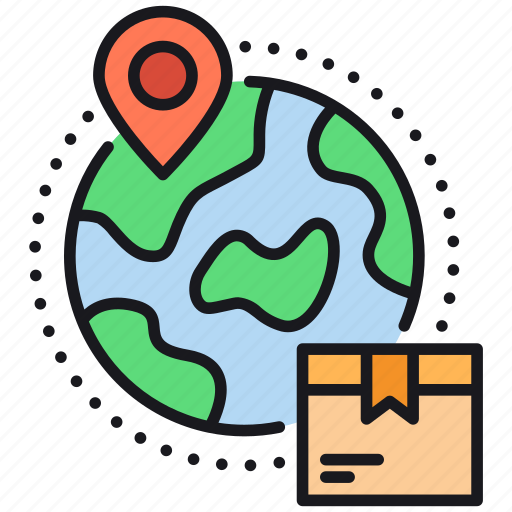 Location, logistics, pin, shipping, world icon - Download on Iconfinder
