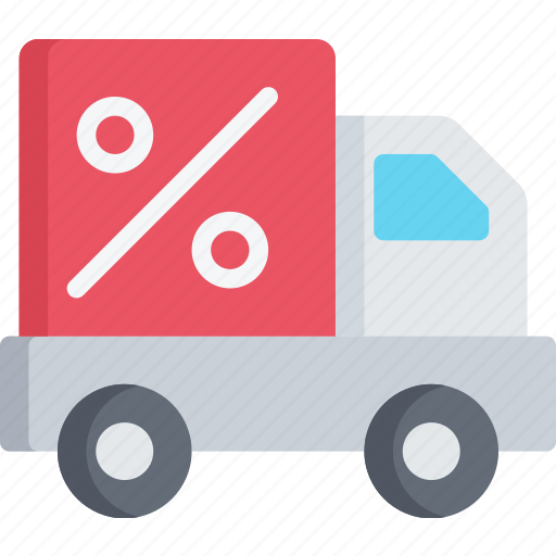Delivery, discounted, logistics, shipping, truck icon - Download on Iconfinder